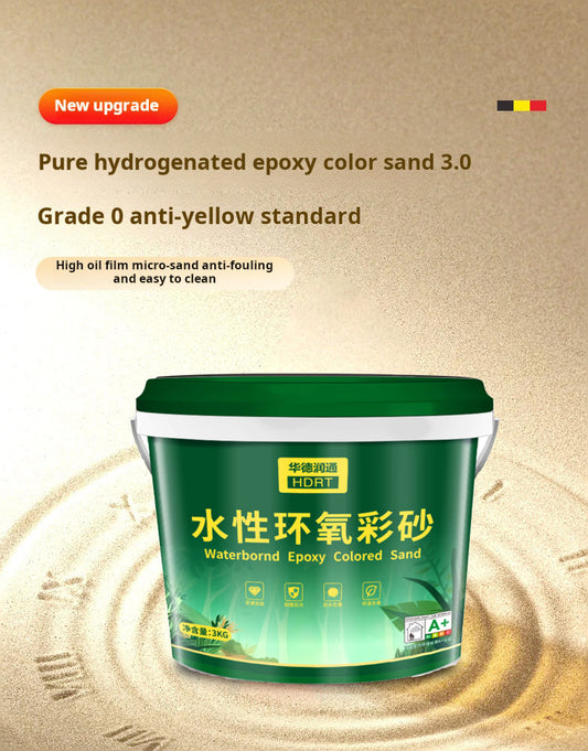 Water-based epoxy colored sand tile grout