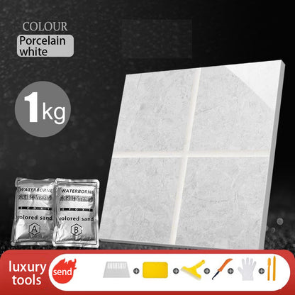 Water-based epoxy colored sand tile grout