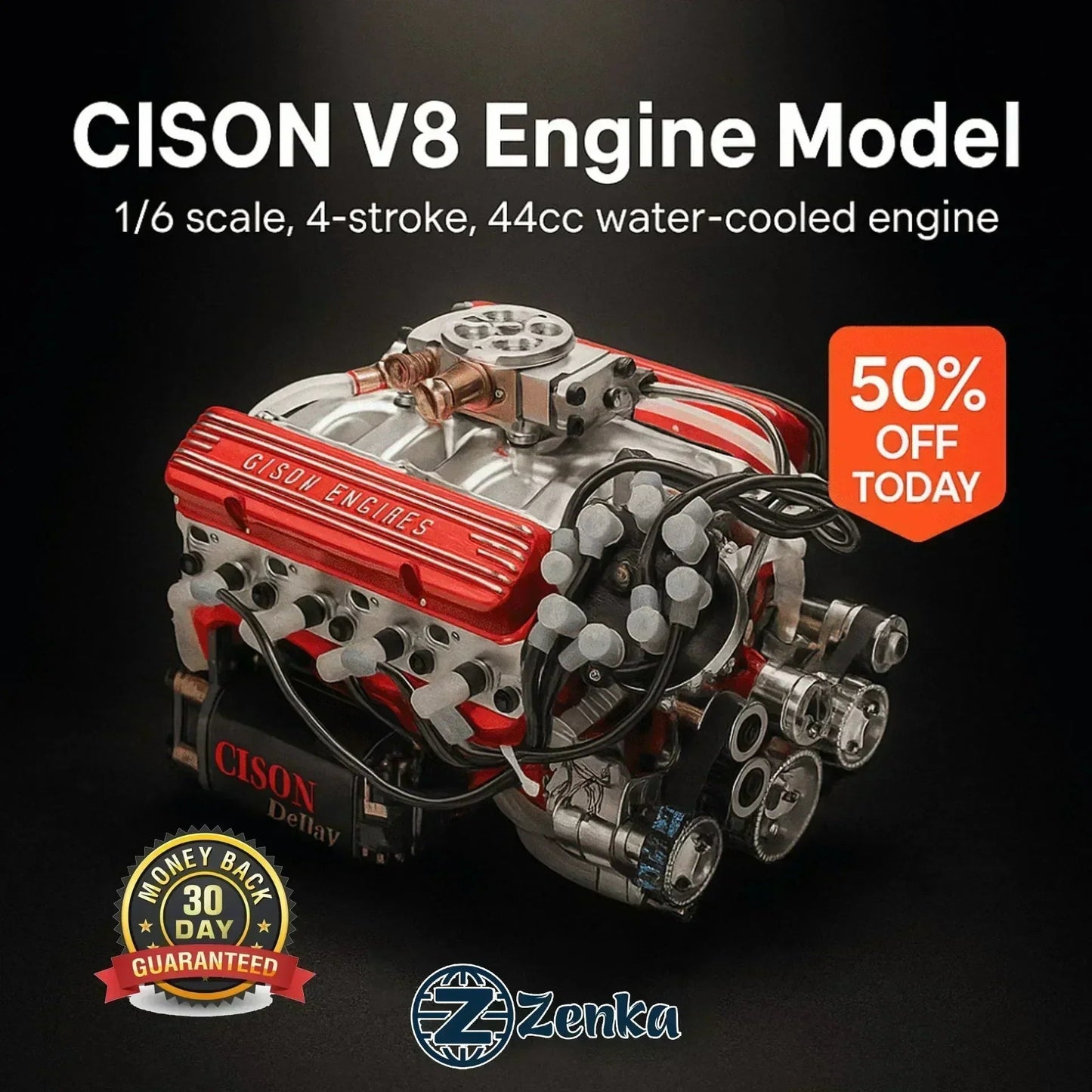 Gasoline OHV V8 Small-block Engine Model Kits